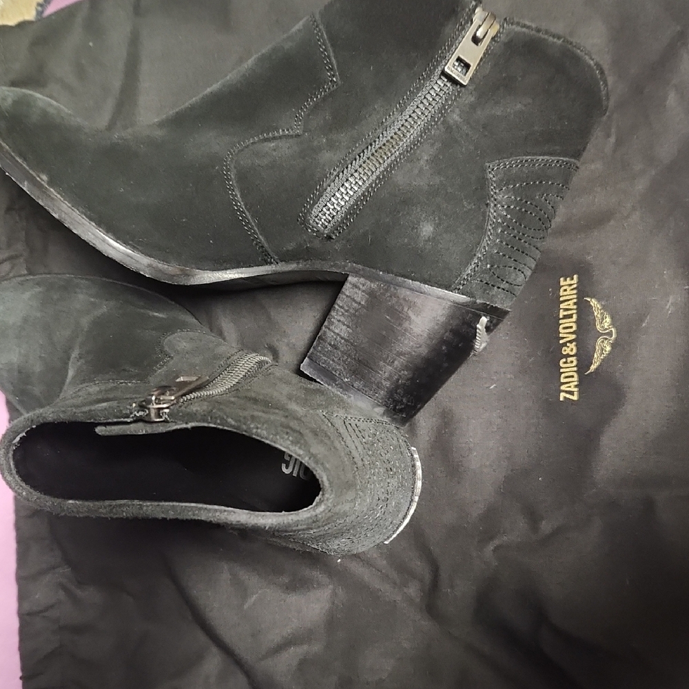Zadig & Voltaire Black Suede Boots